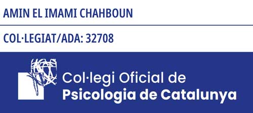 Amin El Imami Chahboun - colegiado por el Colegio Oficial de Psicólogos de Catalunya
