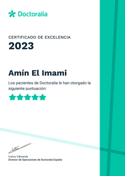 Certificado de Excelencia - Amín El Imami